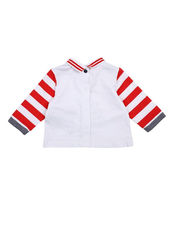 Boys White & Grey Printed Smock with  Legging image number 2